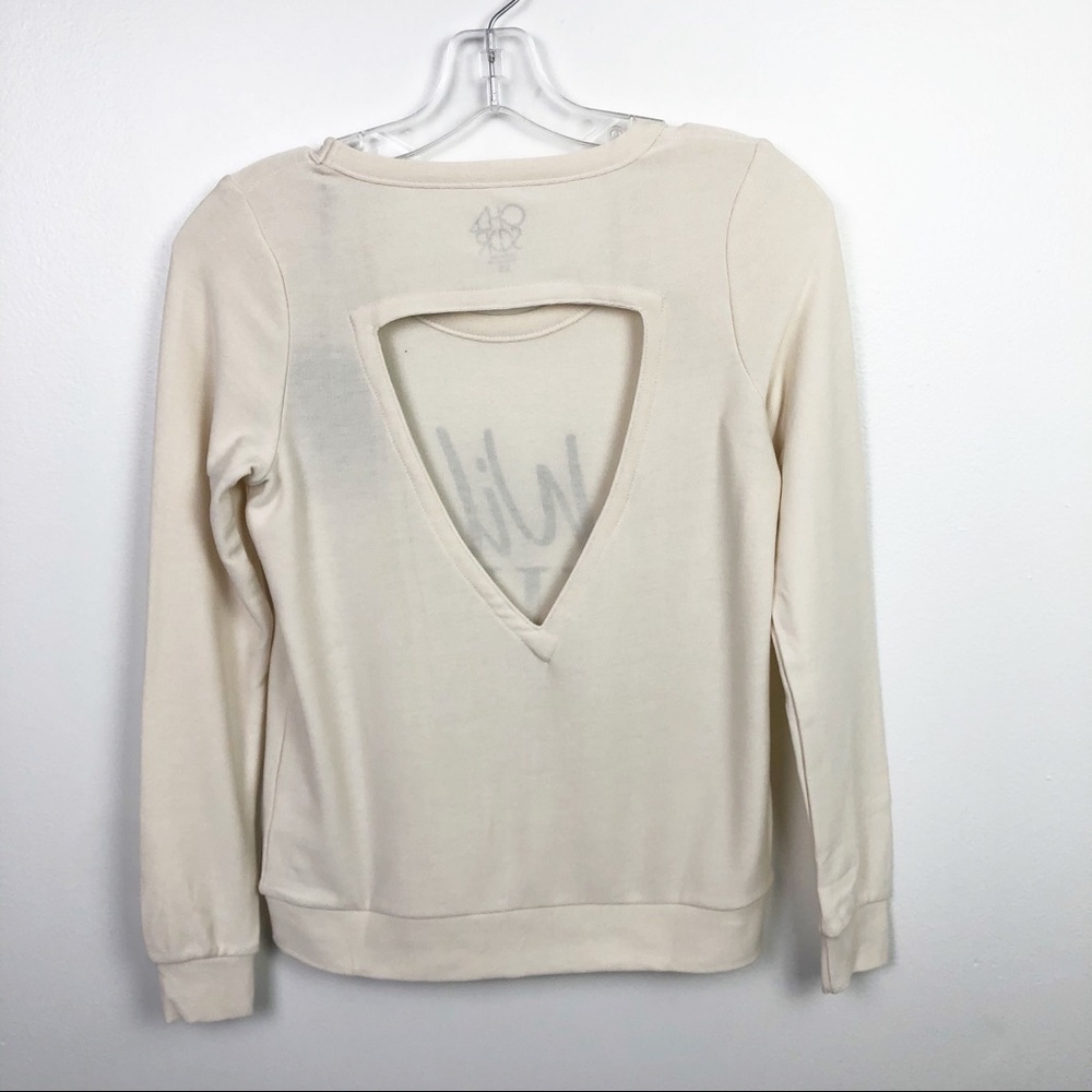 Chaser Wild Child Knit Open Back Pullover Top - Picture 9 of 9